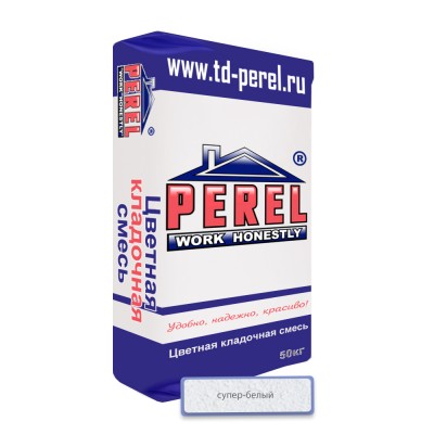 Цветная кладочная смесь Perel SL 0001, (50 кг/меш) Супер Белая